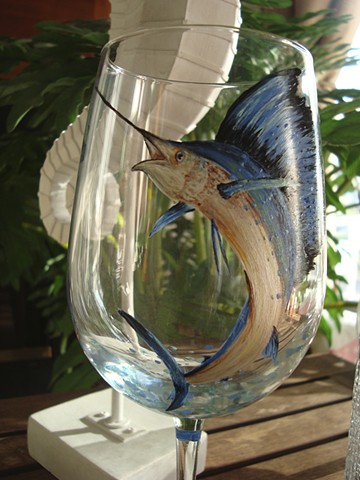 Sailfish glasses detail