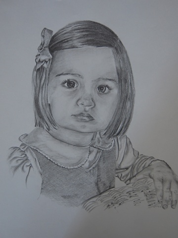 graphite, portrait, child, children, fine art portrait, Raleigh North Carolina