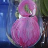 Flamingo wine glass