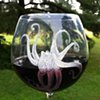 "Opal" Octopus wine glass