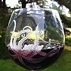 "Oralie" Octopus wine glass