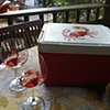 Crab Cooler and Wine Glasses