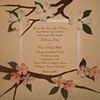 Hand cut Dogwood and Cherry Blossom Wedding Invitation