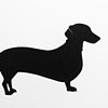 Dog full body silhouette