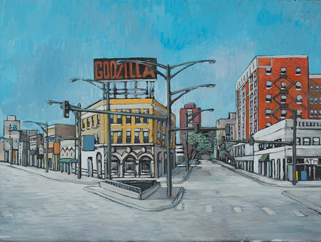 Matt Nichols Chicago cityscape painting 