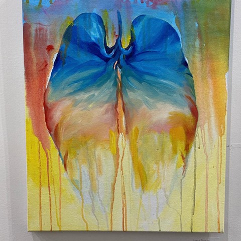 Lungs, blue & orange