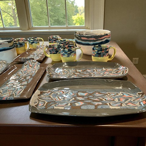 Platters, cups and bowls