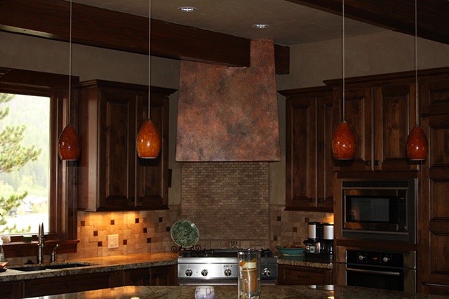 Hammered Copper Stove Hood