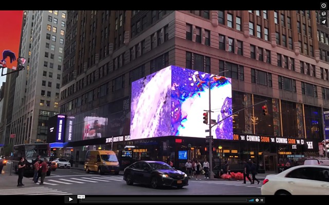 NYC Time Square ZAZ Corner Billboard Showcasing Snow Yunxue Fu, Avalanche, Recording Clip 4