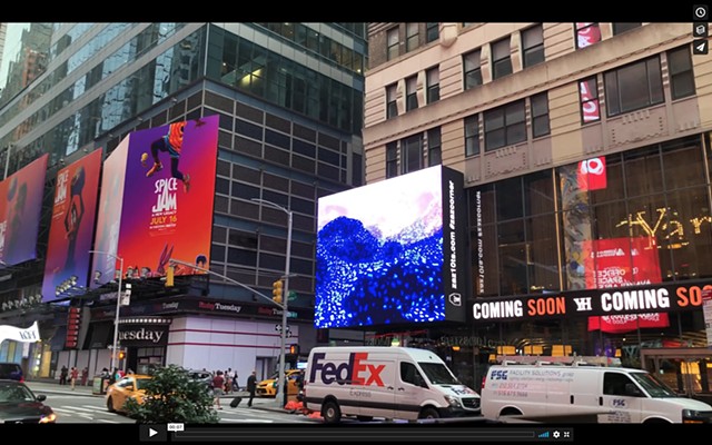 NYC Time Square ZAZ Corner Billboard Showcasing Snow Yunxue Fu, Submerged, Recording Clip 2