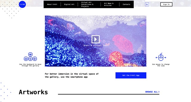 Cavern-Us Digital Solo Show in V-Art (Interactive Webpage)