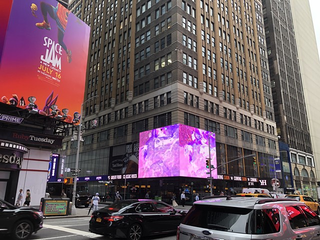 NYC Time Square ZAZ Corner Billboard Showcasing Snow Yunxue Fu
