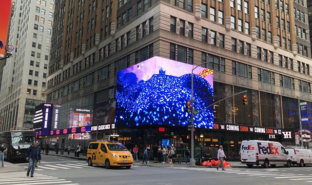 NYC Times Square ZAZ Corner Billboard Showcasing Snow Yunxue Fu