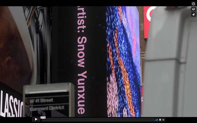 Artist Introduction of Times Square ZAZ Billboard Project “SNOW”