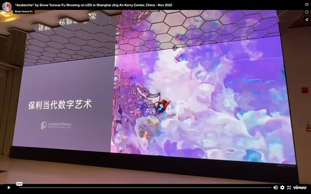 Video Documentation of "Avalanche" on LED in Shanghai Jiali Kerry Center, China