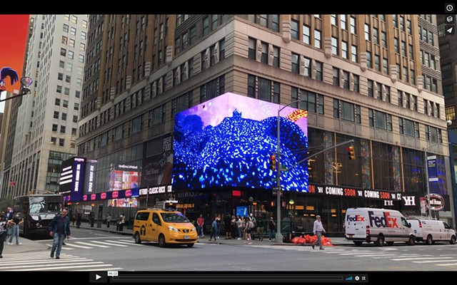 NYC Time Square ZAZ Corner Billboard Showcasing Snow Yunxue Fu, Submerged, Recording Clip 1
