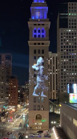 Side, Projection at Night Light Denver
