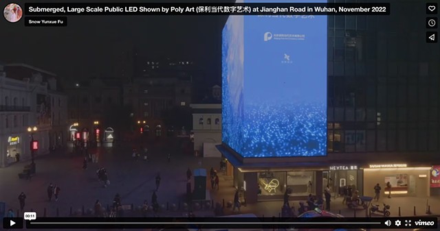 Submerged, Large Scale Public LED Shown by Poly Art at Wuhan