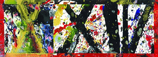 Title: XXIV-Twenty Four

Medium: Acrylic on canvas

Dimensions: 17" x 47.5"

Year: 2010