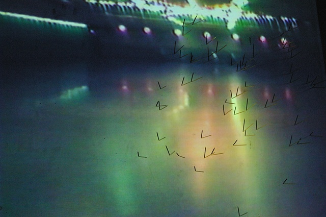 Toothpick drawing (With Video Projection)