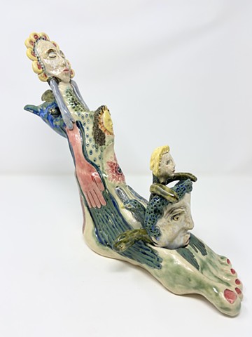 The goddess dreamed of the charioteer and