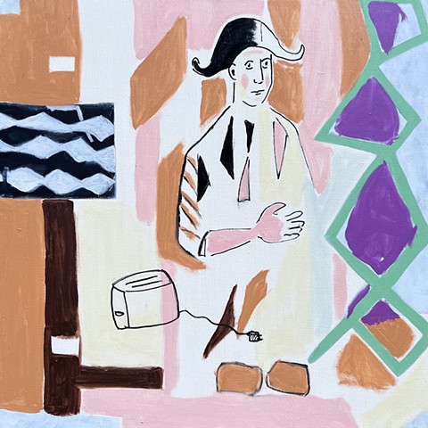 Picasso Harlequin With Toaster