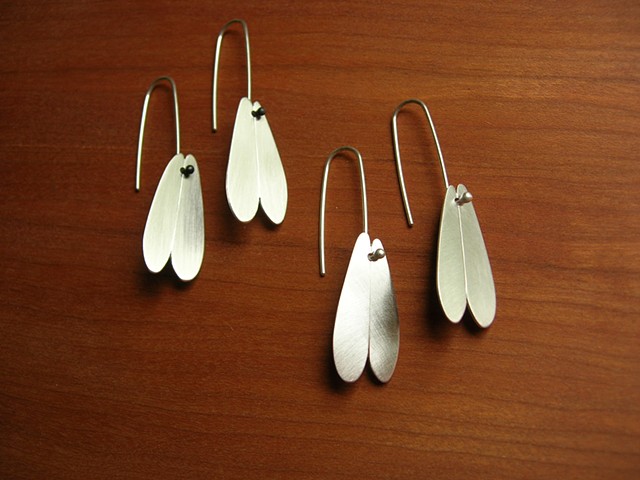 silver anther earrings