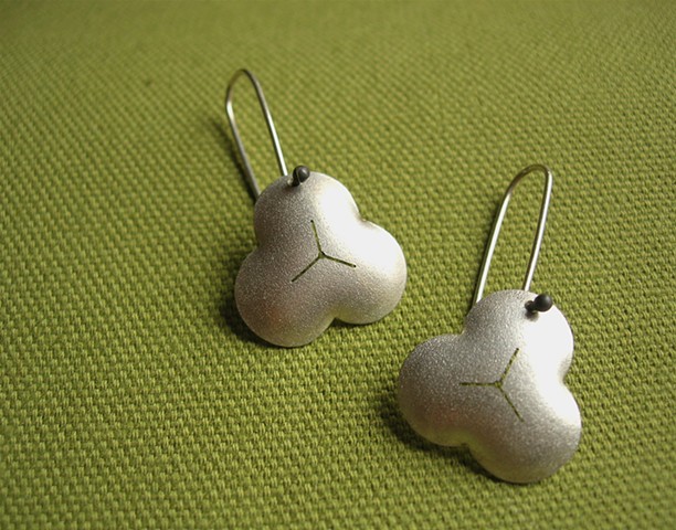 allium tuberosum garlic chive earrings silver