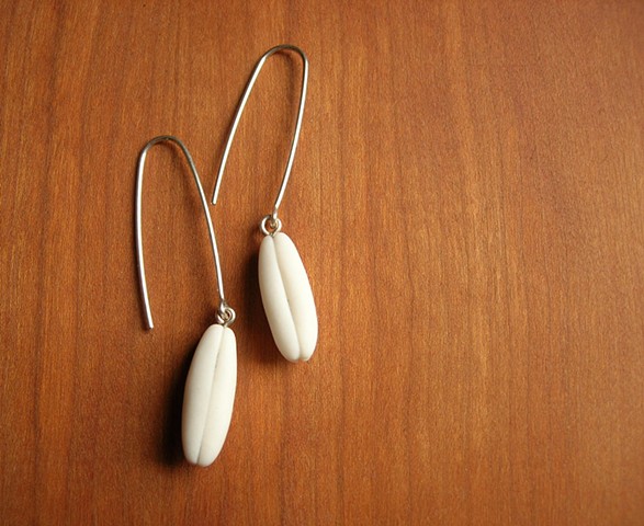 anthers porcelain silver earrings 