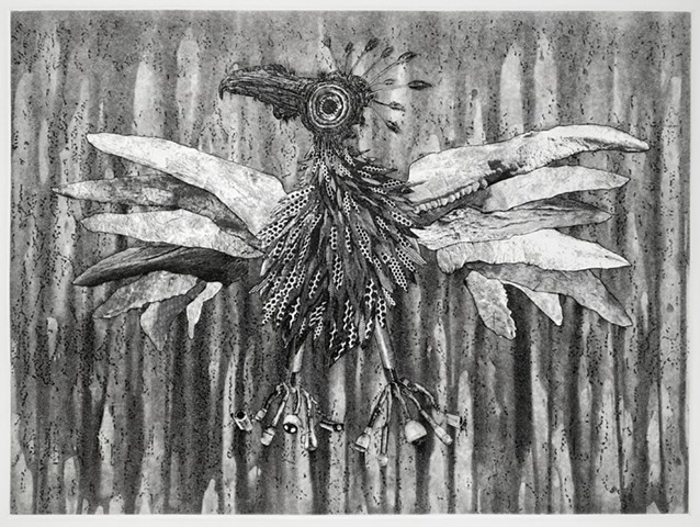 Winged Drone image with camers for claws.