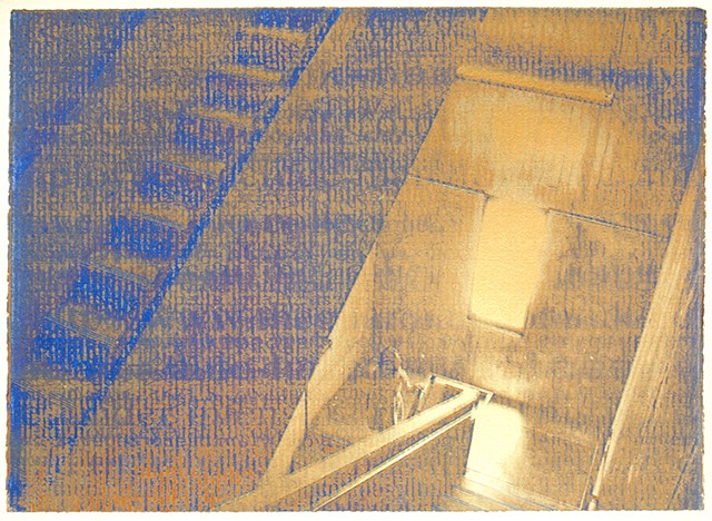 Laser Engraved Screenprint. Printmaking. Laser Engraving.