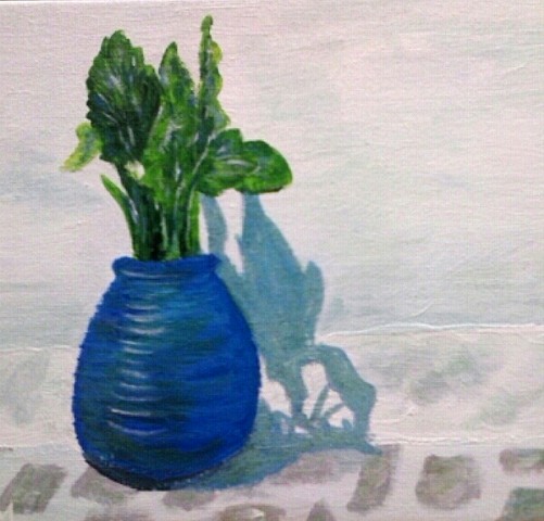 Fern in Blue Vase