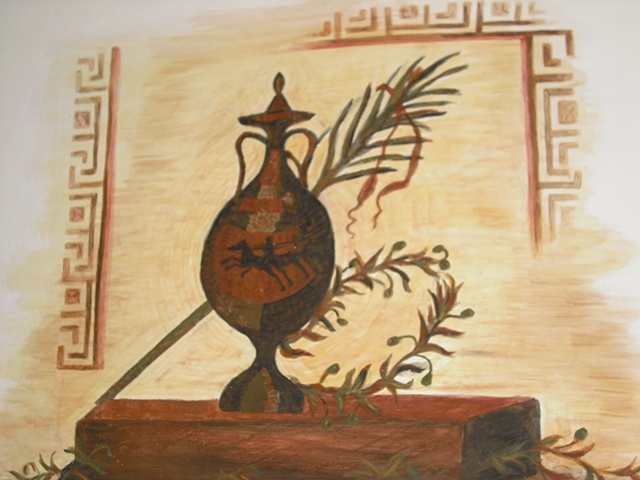 Victory Vase with Crown of Laurel