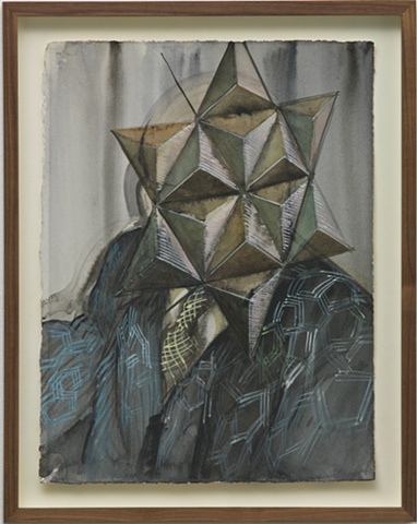 suited figure with star mask, architect wearing his work