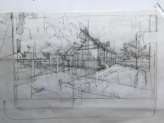 Pencil perspective study