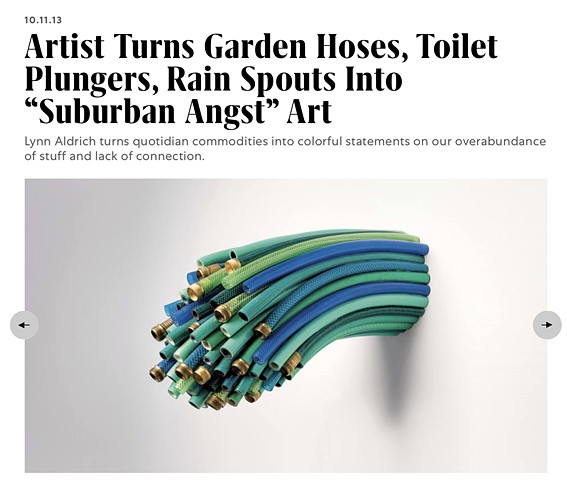 Artist Turns Garden Hoses, Toilet Plungers, Rain Spouts Into “Suburban Angst” Art