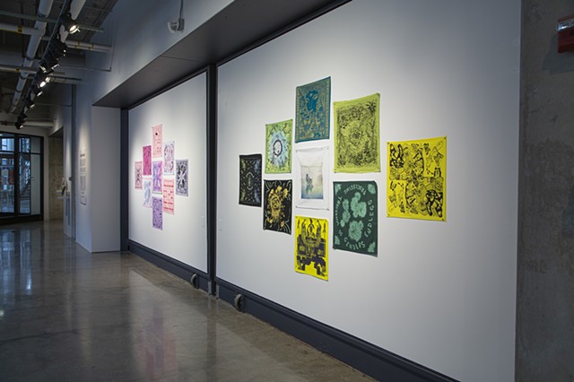 QEHP exhibition view at the Nash Gallery at the University of Minnesota, as part of the Queer Ecologies Symposium