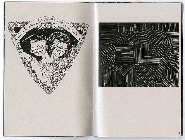 Other Worlds is a zine of queer visions of the future. Image (left) by Maybe J. Sadeghi and image (right) by Nic Jenkins.