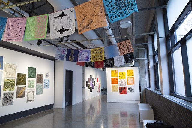 QEHP exhibition view at the Nash Gallery at the University of Minnesota, as part of the Queer Ecologies Symposium