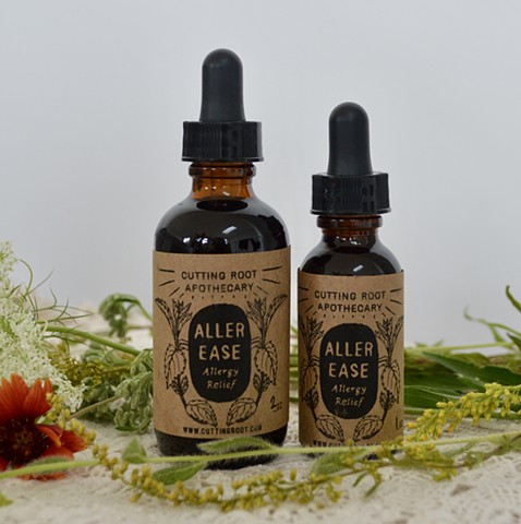 Aller Ease tincture label design for Cutting Root Apothecary. 