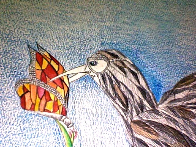 as a bird