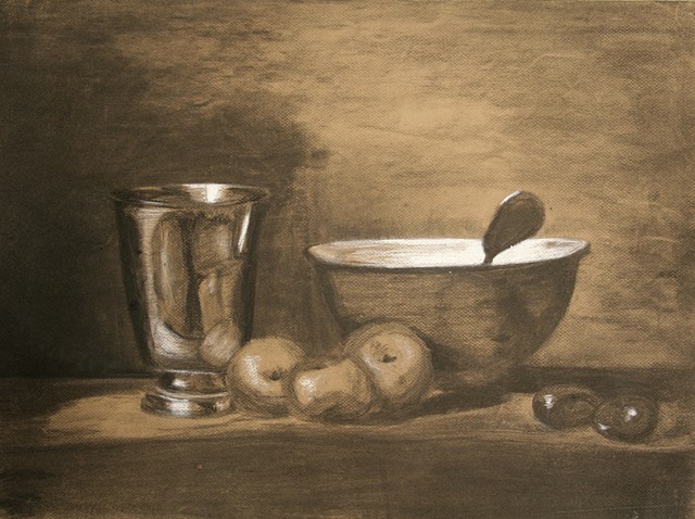 DRAWING I: Still Life on Toned Paper