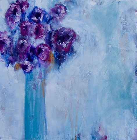 floral, abstract painting by tracy yarbrough