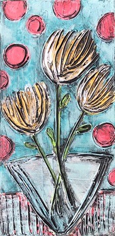 Bitty blooms flowers in vase by Tracy yarbrough