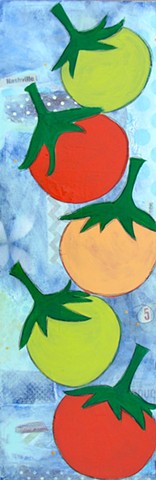 Nashville Tomato acrylic painting on canvas by tracy yarbrough
