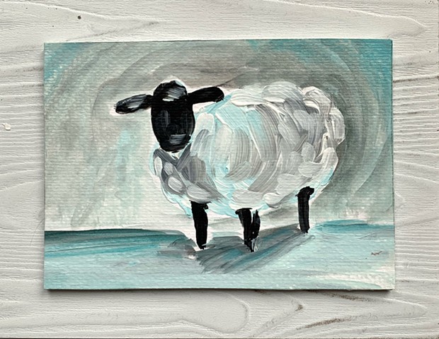 sheep painting by tracy yarbrough