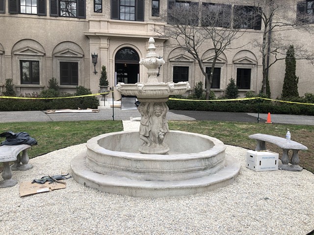 Fixed Hole. for working fountain. Many Saints of Newark
