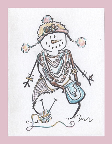 Knitting Snowlady