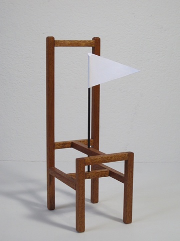 chair sculpture, wood 