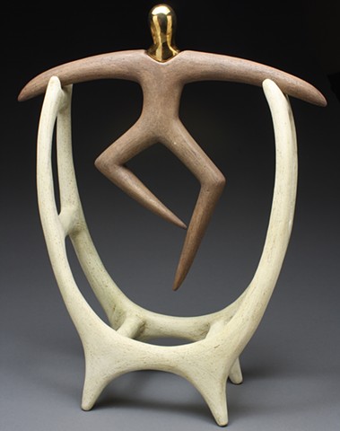 Abstract, ceremonial, ceramic sculpture